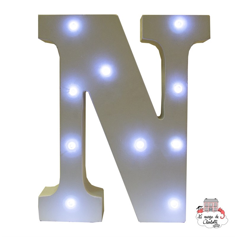 Décoration LED - Alphabet - N - S&B-LUMI020 - Sass & Belle - Luminaires - Le Nuage de Charlotte