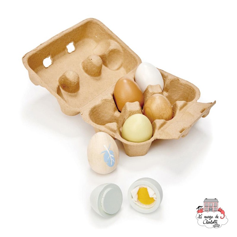 Oeufs en bois - TLT-8285 - Tender Leaf Toys - Epicerie - Le Nuage de Charlotte