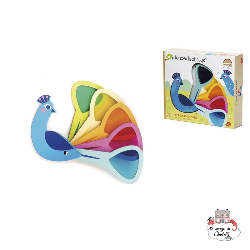 Peacock Colors - TLT-8338 - Tender Leaf Toys - Activity Toys - Le Nuage de Charlotte