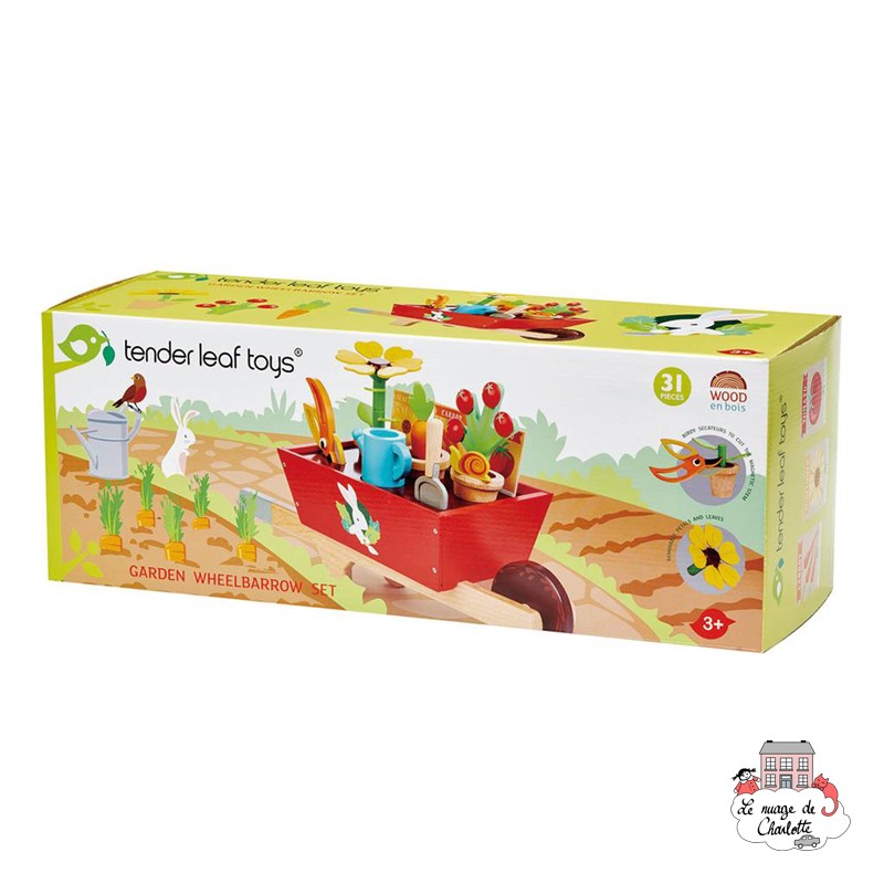 Brouette avec Set de Jardin - TLT-8357 - Tender Leaf Toys - Construction et jardinage - Le Nuage de Charlotte