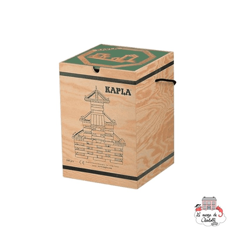 Kapla Nature 280 Chest Green - KAP-K280G - Kapla - Wooden blocks and boards - Le Nuage de Charlotte