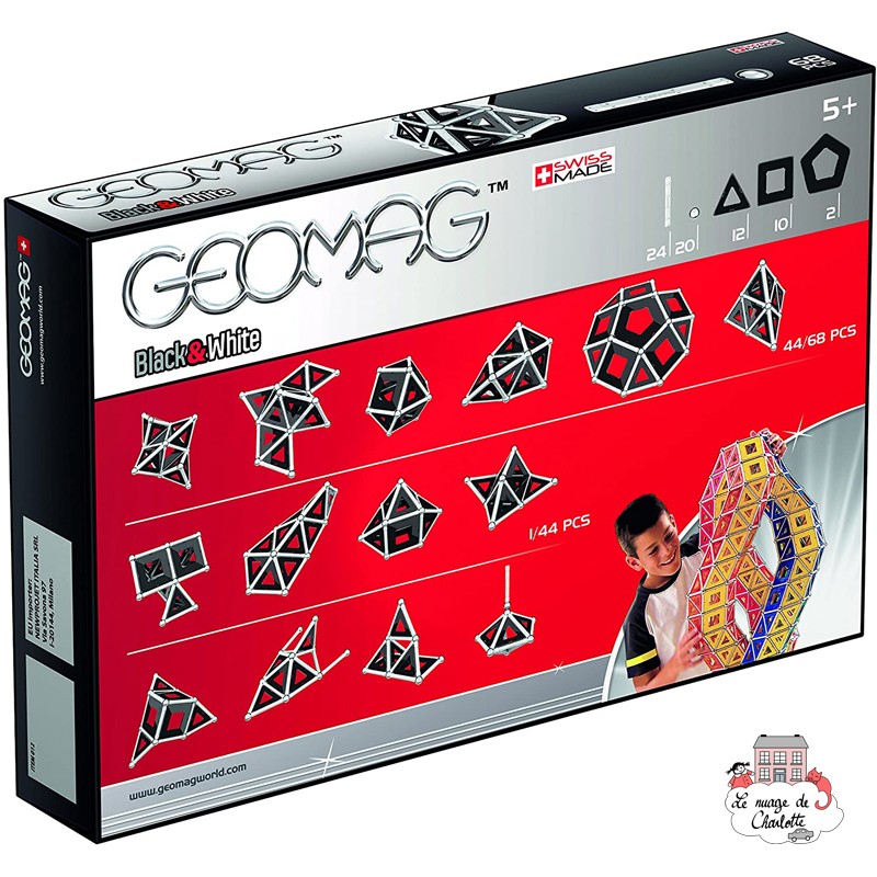 Geomag Black&White 68 - GEO-012 - Geomag - Magnetic elements - Le Nuage de Charlotte