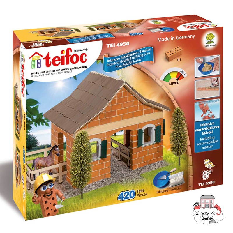 Teifoc Large horse stable - TEI-4950 - Teifoc - Clay Bricks - Le Nuage de Charlotte