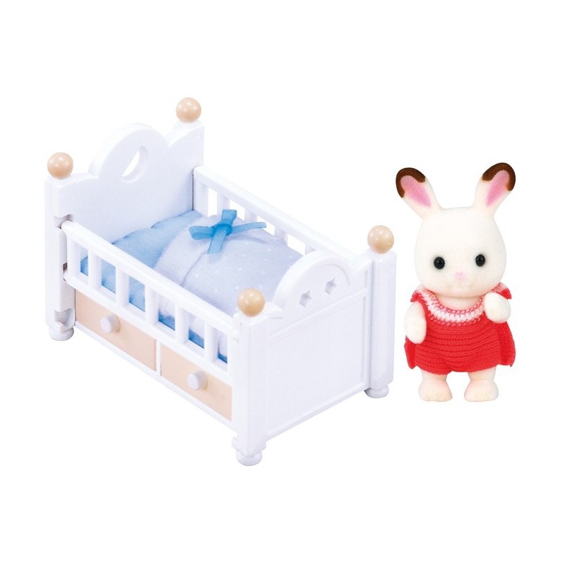 Bébé Lapin Chocolat / Lit - EPO-5017 - Epoch - Sylvanian Families - Le Nuage de Charlotte