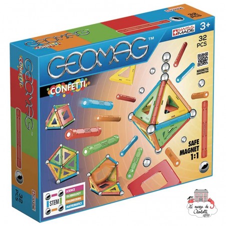 Geomag Confetti 32 - GEO-350 - Geomag - Éléments magnétiques - Le Nuage de Charlotte