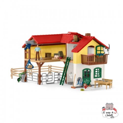 Ferme avec étable et animaux - SCH-42407 - Schleich - Figurines et accessoires - Le Nuage de Charlotte