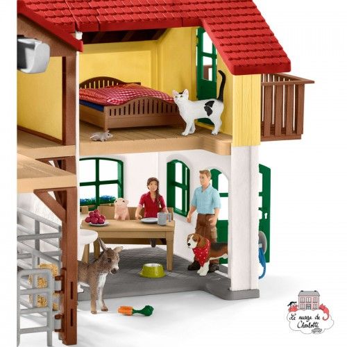 Ferme avec étable et animaux - SCH-42407 - Schleich - Figurines et accessoires - Le Nuage de Charlotte