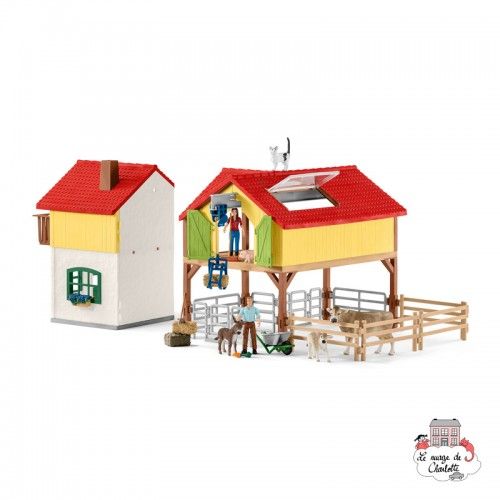 Ferme avec étable et animaux - SCH-42407 - Schleich - Figurines et accessoires - Le Nuage de Charlotte