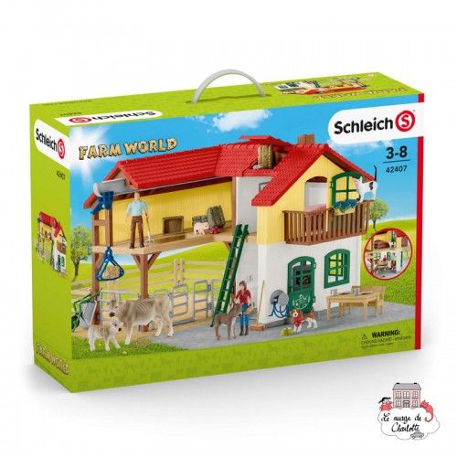 Ferme avec étable et animaux - SCH-42407 - Schleich - Figurines et accessoires - Le Nuage de Charlotte