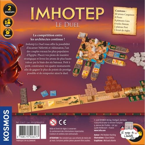 Imhotep : Le Duel - IEL-51617 - Iello - Jeux de société - Le Nuage de Charlotte