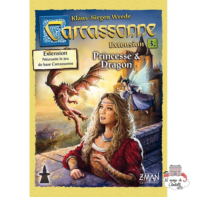 Carcassonne - Ext. 3 Princesse & Dragon - ZMA-70282 - Z-Man - Jeux de société - Le Nuage de Charlotte