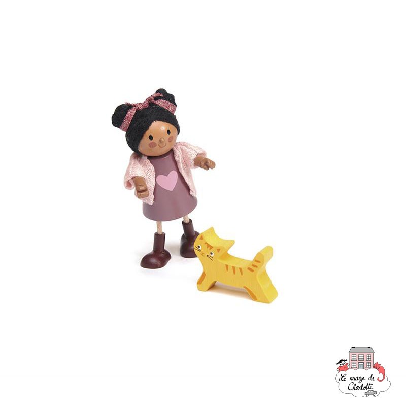 tender leaf Ayana and her Cat - TLT-8148 - Tender Leaf Toys - Doll's Houses - Le Nuage de Charlotte