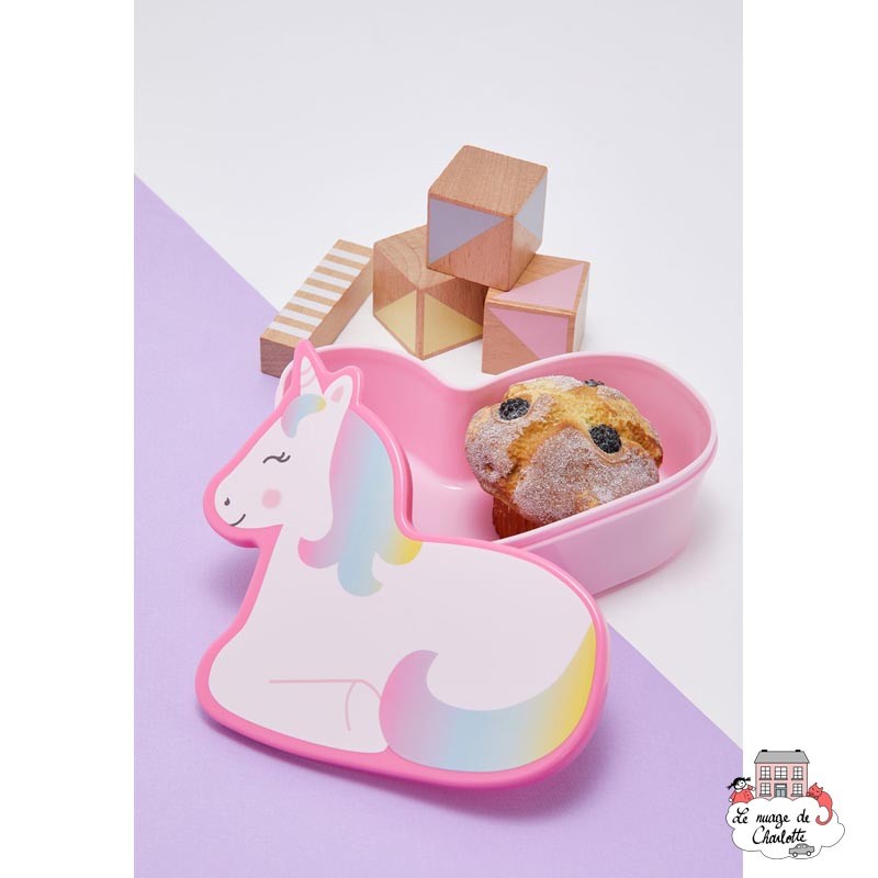 BETTY THE RAINBOW UNICORN SHAPED LUNCH BOX - S&B-MAXI045 - Sass & Belle - Lunch box, snack - Le Nuage de Charlotte