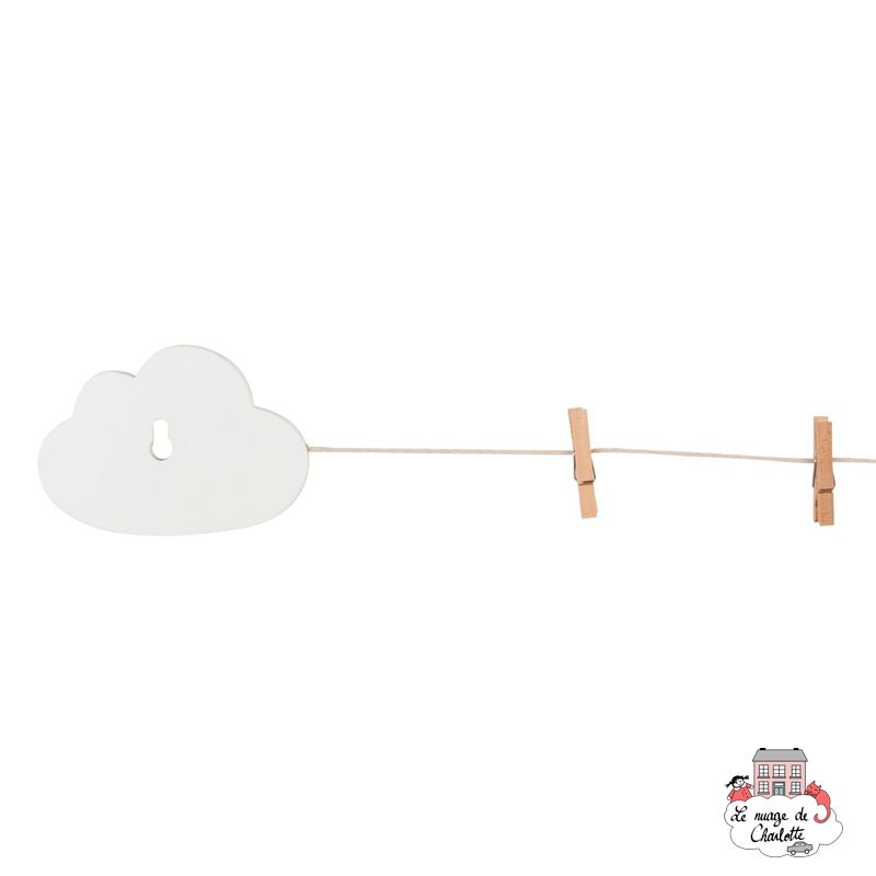 Sweet Dreams Cloud Card Holder with Pegs Garland - S&B-HEART544 - Sass & Belle - Decorations - Le Nuage de Charlotte