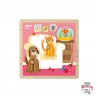 Wooden Knob Puzzle - Pets - APL-15181 - APLI - Wooden Puzzles - Le Nuage de Charlotte