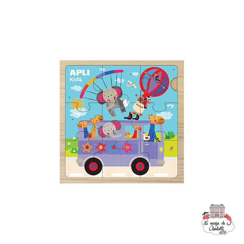 Puzzle en bois - Camion - APL-15184 - APLI - Puzzle en bois - Le Nuage de Charlotte