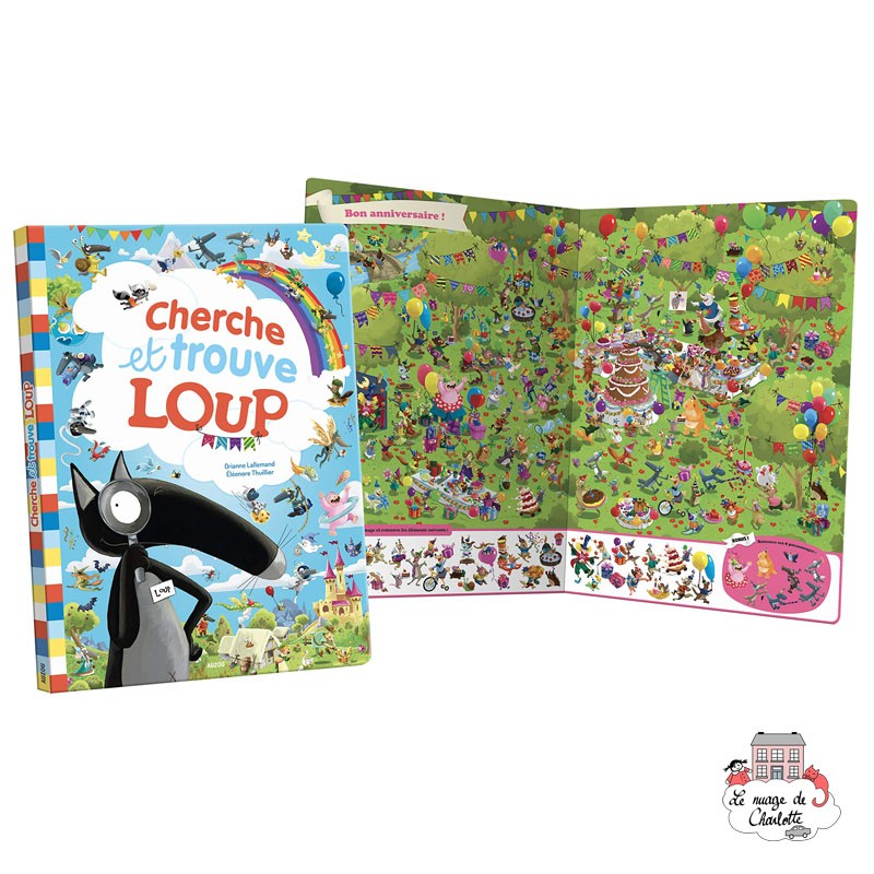 Cherche et trouve géant - Loup - AUZ-9782733899380 - Editions Auzou - Livres d'Activités - Le Nuage de Charlotte