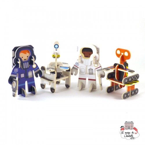 Playpress Set Astronautes & Robots - PLP-S0004 - Playpress Toys - Figurines et accessoires - Le Nuage de Charlotte