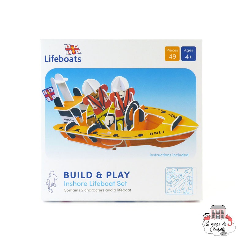 Playpress RNLI Set Canot de sauvetage - PLP-M0010 - Playpress Toys - Figurines et accessoires - Le Nuage de Charlotte