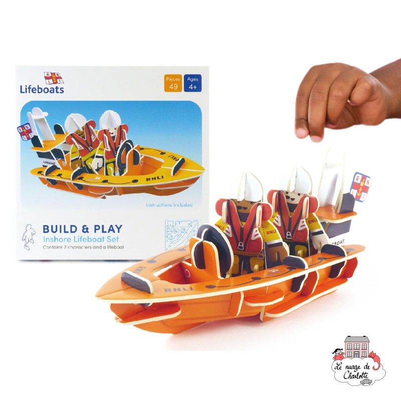 Playpress RNLI Set Canot de sauvetage - PLP-M0010 - Playpress Toys - Figurines et accessoires - Le Nuage de Charlotte