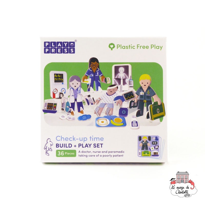 Doctor & Nurse Eco Friendly Playset - PLP-S0003 - Playpress Toys - Figures and accessories - Le Nuage de Charlotte