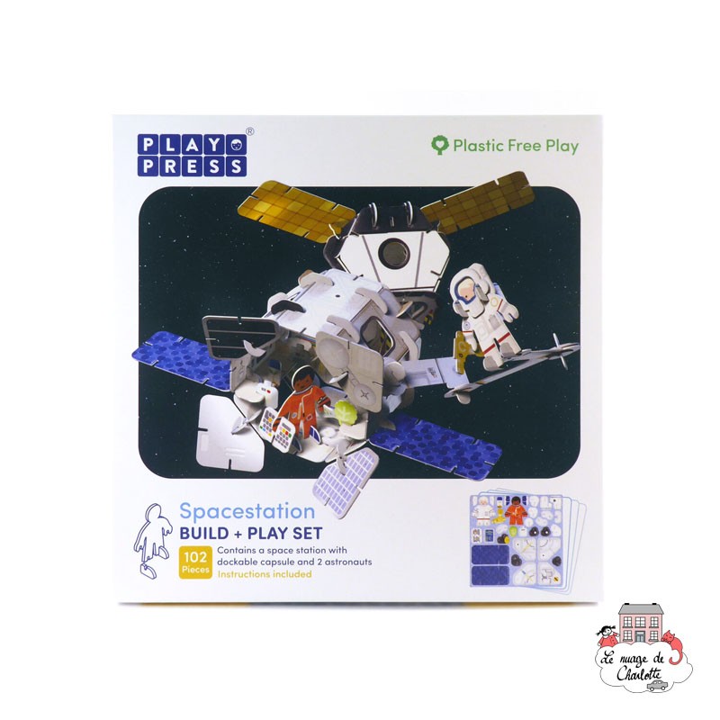 Playpress Set Station Spatiale - PLP-XL0001 - Playpress Toys - Figurines et accessoires - Le Nuage de Charlotte