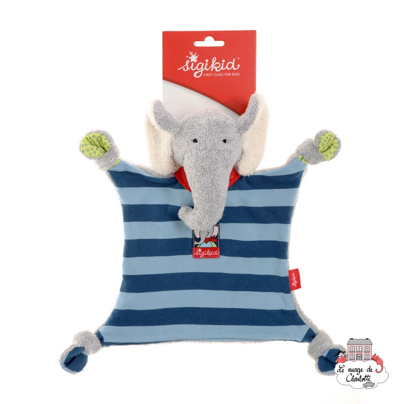 Doudou plat Elephant - SIG-48935 - sigikid - Mes Doudous - Le Nuage de Charlotte