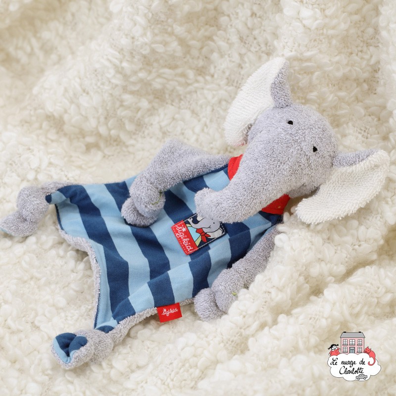 Doudou plat Elephant - SIG-48935 - sigikid - Mes Doudous - Le Nuage de Charlotte