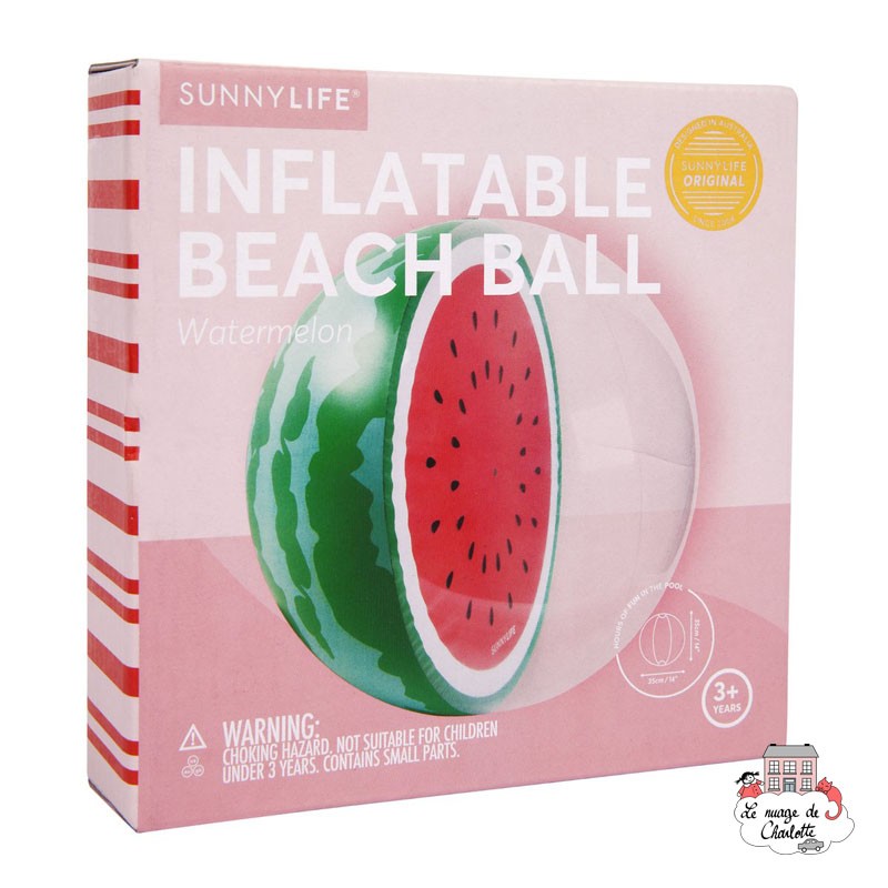 Inflatable Beach Ball - Watermelon - SUL-S0PBSNWM - SunnyLIFE - Outdoor Play - Le Nuage de Charlotte