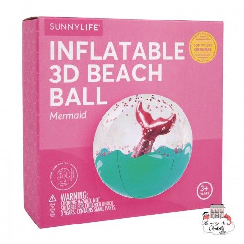 Ballon de Plage Gonflable 3D - Sirène - SUL-S0PBAMME - SunnyLIFE - Jeux d'éxtérieur - Le Nuage de Charlotte