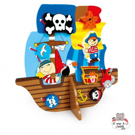 Bateau de pirates à enfiler - SMF-5808 - Small Foot - Jeux à enfiler et à lacer - Le Nuage de Charlotte