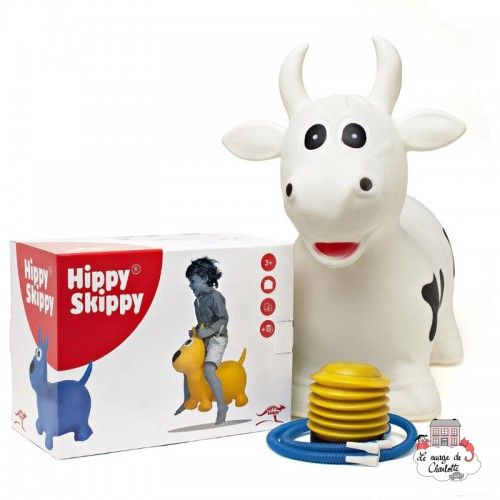 Hippy Skippy Vache - blanche - HSY-120016 - Hippy Skippy - Ballons sauteurs - Le Nuage de Charlotte