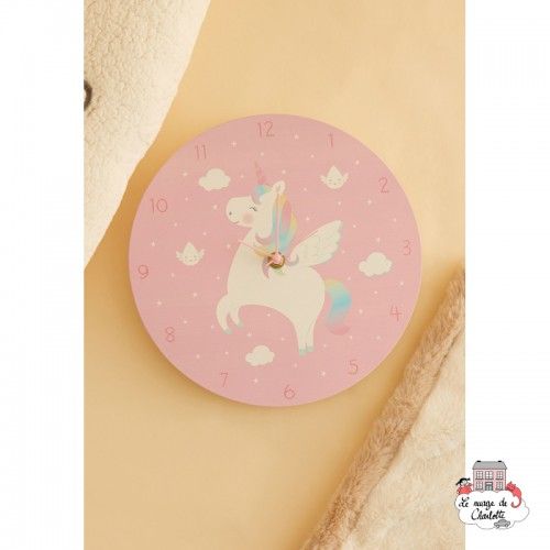 Horloge murale licorne arc-en-ciel - S&B-JANE231 - Sass & Belle - Horloges et réveils - Le Nuage de Charlotte