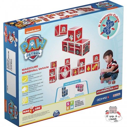 Geomag MagiCube Paw Patrol Marshall Fire Truck - GEO-080 - Geomag - Magnetic elements - Le Nuage de Charlotte