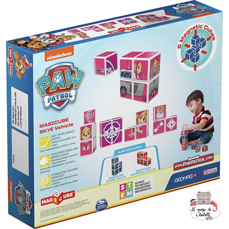 Geomag MagiCube Paw Patrol Skye Helicopter - GEO-081 - Geomag - Magnetic elements - Le Nuage de Charlotte