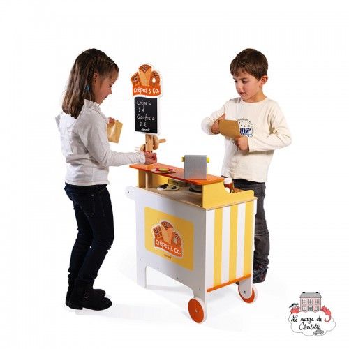 Stand Mobile - Crêpes & Co (bois) - JAN-J06587 - Janod - Cuisines et magasins - Le Nuage de Charlotte