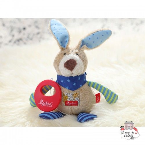 Musical Rabbit Red Stars - Berçeuse (Mozart) - SIG-40356 - sigikid - Musical comforter - Le Nuage de Charlotte