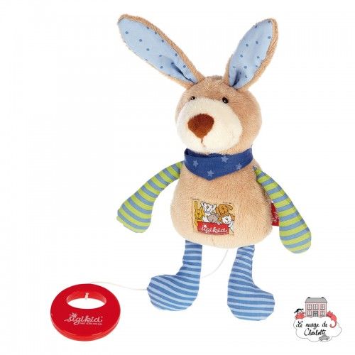 Lapin musical Red Stars - Berçeuse (Mozart) - SIG-40356 - sigikid - Doudou musicaux - Le Nuage de Charlotte