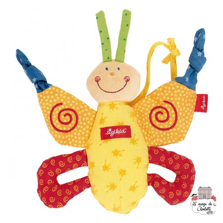 Hochet Papillon jaune - SIG-49289 - sigikid - Hochets - Le Nuage de Charlotte