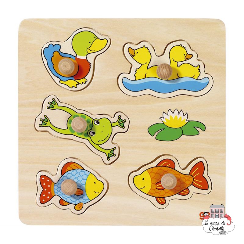 Puzzle à encastrements - Notre Etang - GOK-57549 - Goki - Puzzle en bois - Le Nuage de Charlotte