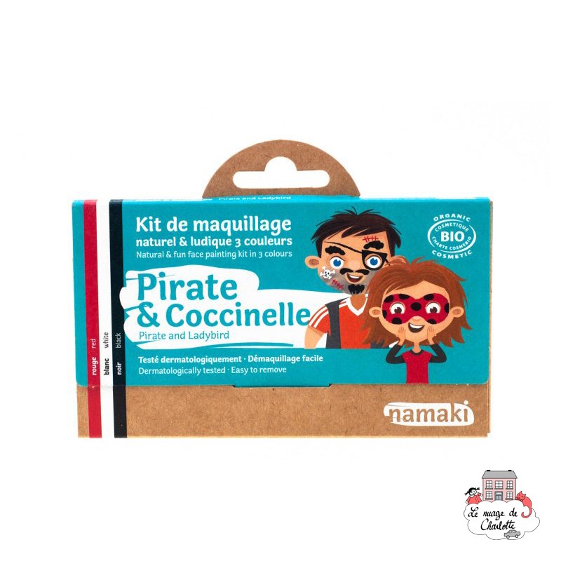 Kit de Maquillage 3 couleurs Pirate & Coccinelle - NAM-NA110003 - Namaki - Grimage - Le Nuage de Charlotte