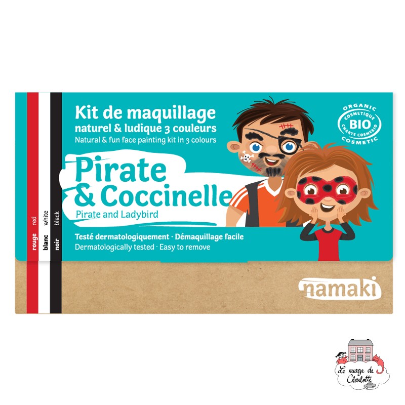 Kit de Maquillage 3 couleurs Pirate & Coccinelle - NAM-NA110003 - Namaki - Grimage - Le Nuage de Charlotte