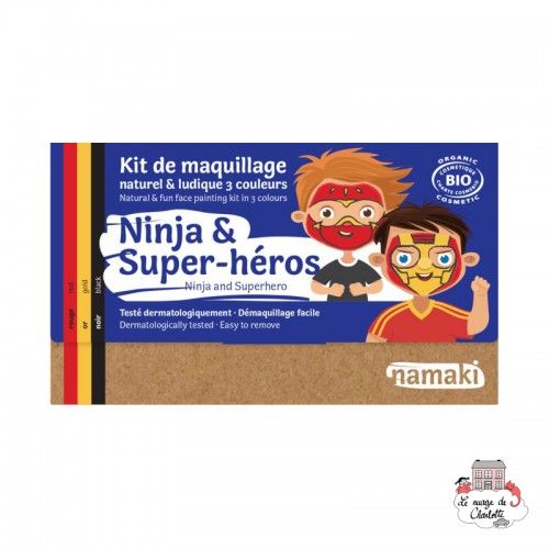 Kit de Maquillage 3 couleurs Ninja & Super-héros - NAM-NA110041 - Namaki - Grimage - Le Nuage de Charlotte