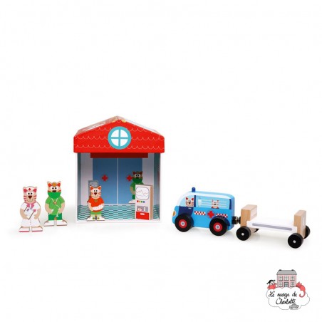 Boîte à Jouets - Hôpital 2 en 1 - SCR-6181104 - Scratch - Garages et accessoires - Le Nuage de Charlotte