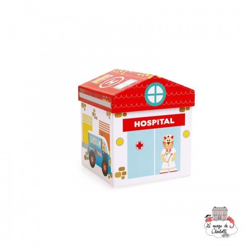 Boîte à Jouets - Hôpital 2 en 1 - SCR-6181104 - Scratch - Garages et accessoires - Le Nuage de Charlotte