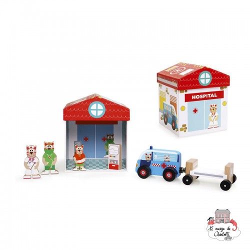 Boîte à Jouets - Hôpital 2 en 1 - SCR-6181104 - Scratch - Garages et accessoires - Le Nuage de Charlotte