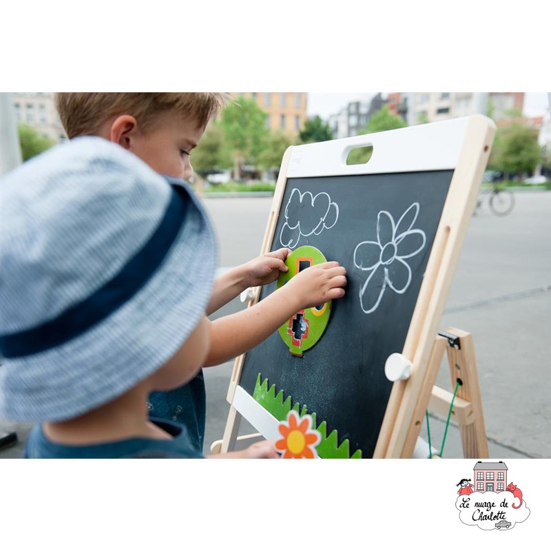 Black & White Bilateral Table - SCR-6181083 - Scratch - Drawing boards and slates - Le Nuage de Charlotte