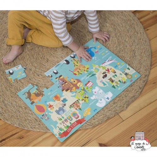 World Map Puzzle "By Marina Hogan" - APL-14550 - APLI - Puzzles for little ones - Le Nuage de Charlotte