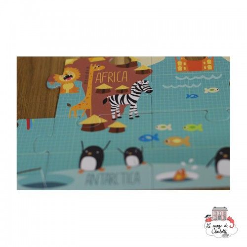 World Map Puzzle "By Marina Hogan" - APL-14550 - APLI - Puzzles for little ones - Le Nuage de Charlotte