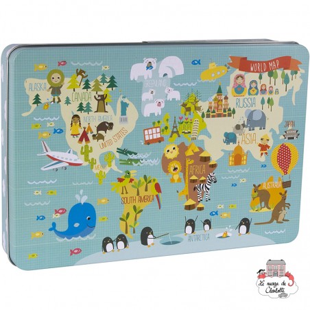 World Map Puzzle "By Marina Hogan" - APL-14550 - APLI - Puzzles for little ones - Le Nuage de Charlotte